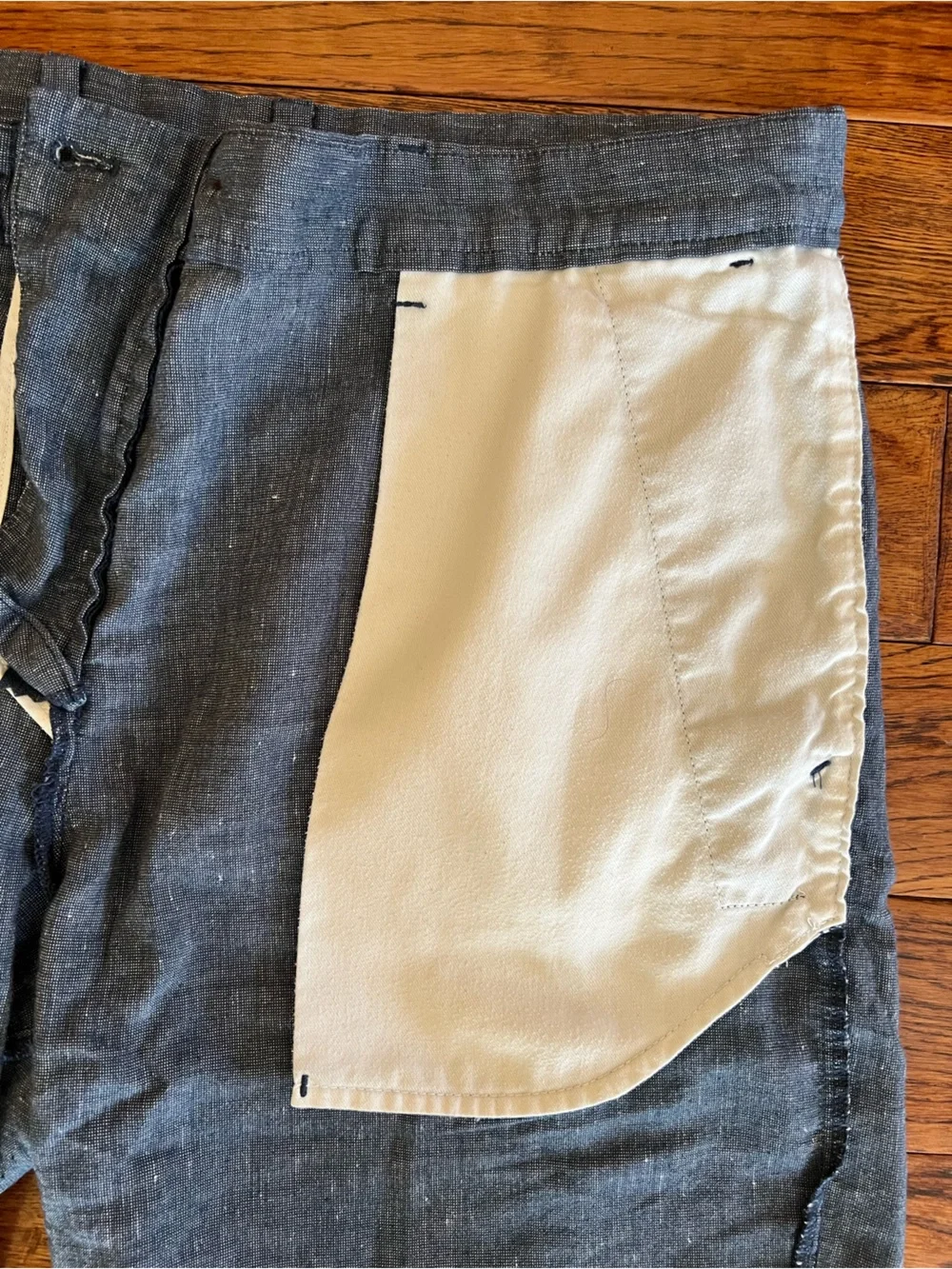 Banana Republic Shorts Men’s Flat Front Linen Blend Light Blue Size 35